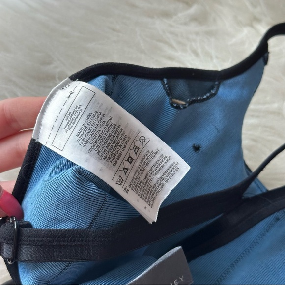 Adidas Stella McCartney blue longline sports bra Sz S - Picture 5 of 6